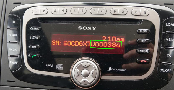 Ford Radio Serial On-Screen